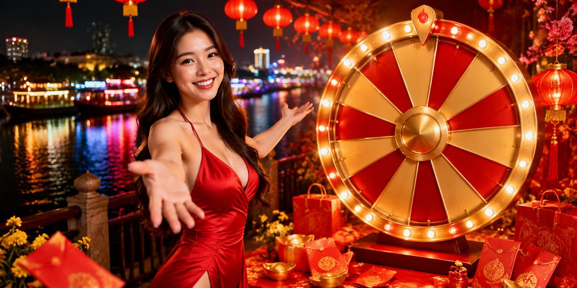 Bàn roulette được thắp sáng bởi đèn lồng trên sông Mekong theo phong cách casino Việt Nam
